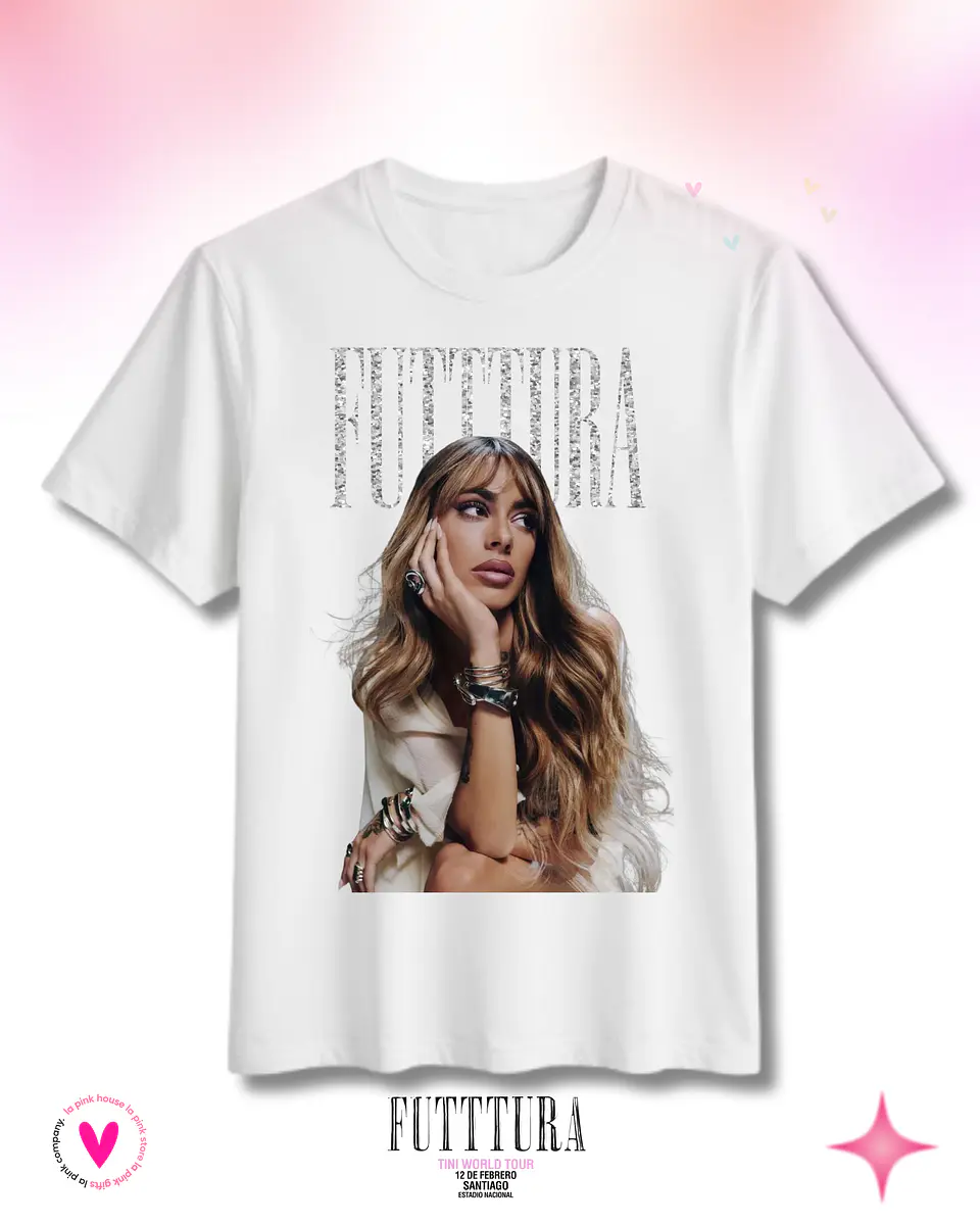 Camiseta TINI Futttura Tour Glitter– Edición Santiago 12 Febrero 2026 – Merch Exclusiva 4