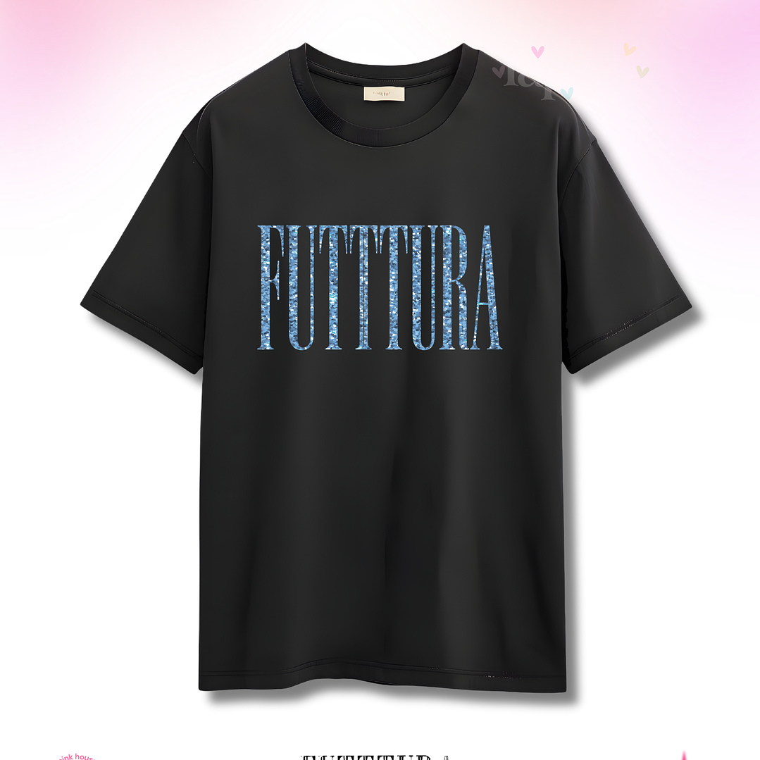 Camiseta TINI Futttura Tour Letras Glitter – Edición Santiago 12 Febrero 2026 – Merch Exclusiva 1