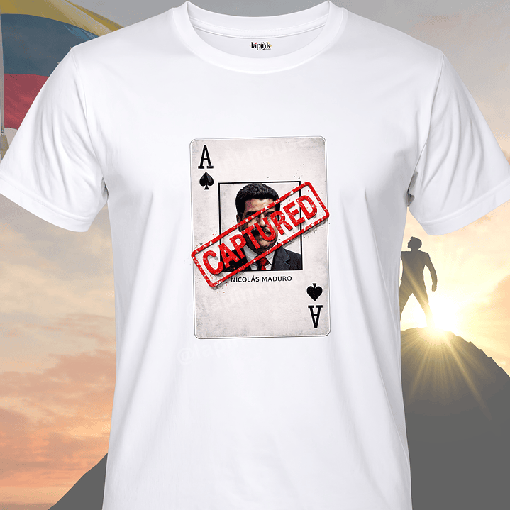 Polera Venezuela Libre Libertad Abajo Cadenas 03 de Enero Capturado 2