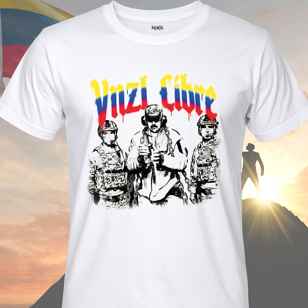 Polera Venezuela Libre Maduro EEUU Captura 03 de Enero 2026 Blanca 1