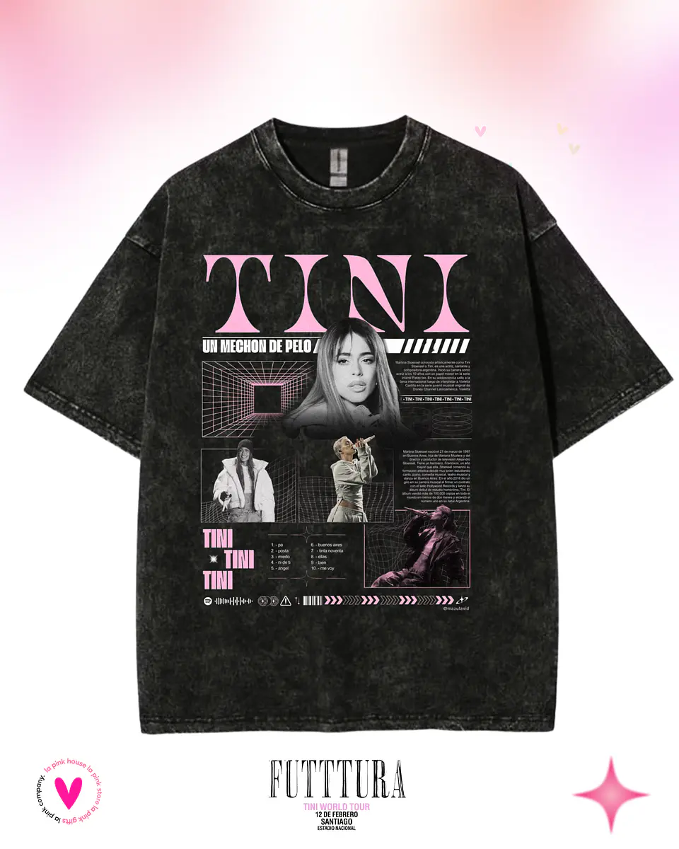 Camiseta TINI Futttura Tour – Edición Santiago 12 Febrero 2026 – Merch Exclusiva 2