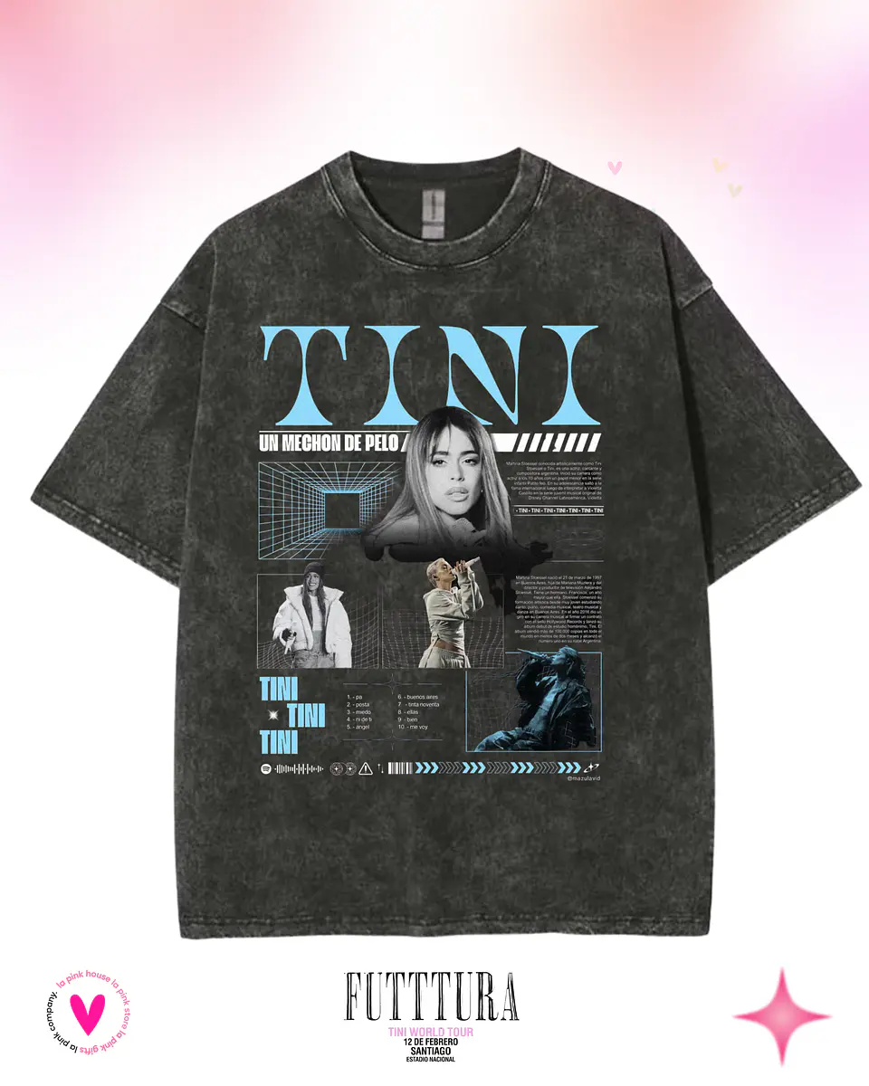 Camiseta TINI Futttura Tour – Edición Santiago 12 Febrero 2026 – Merch Exclusiva 3