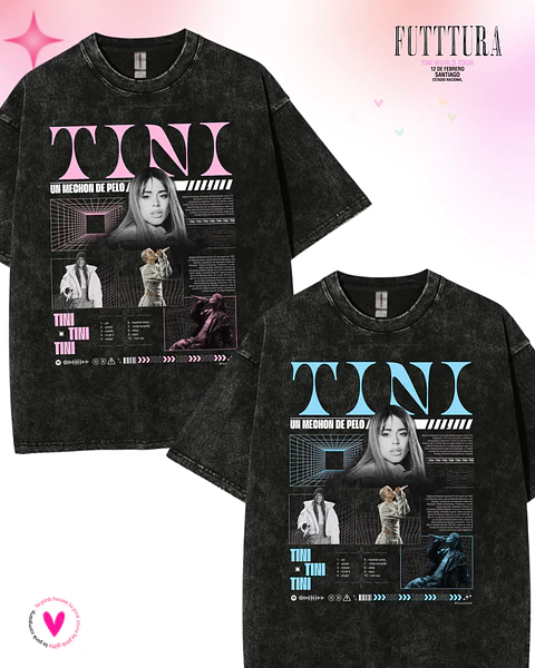 Camiseta TINI Futttura Tour – Edición Santiago 12 Febrero 2026 – Merch Exclusiva
