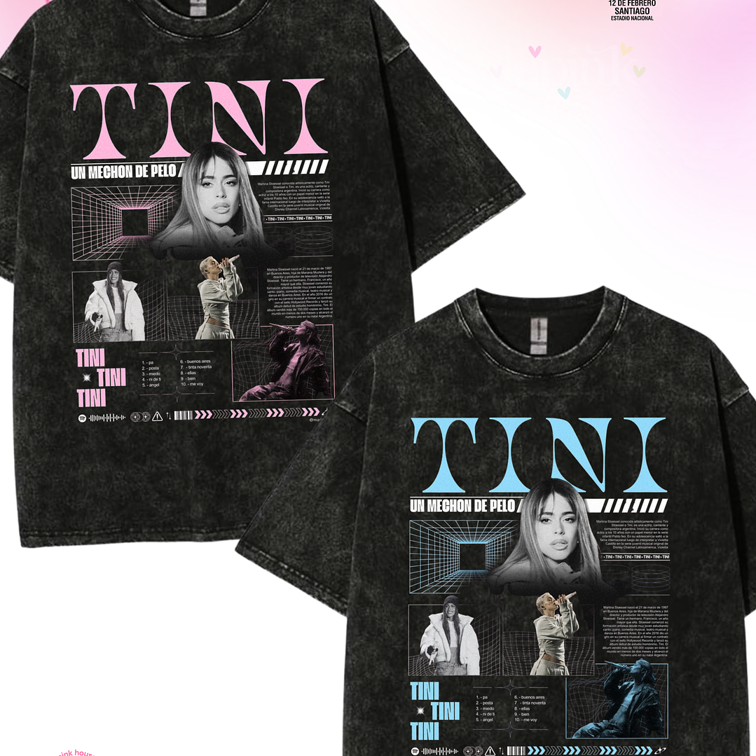 Camiseta TINI Futttura Tour – Edición Santiago 12 Febrero 2026 – Merch Exclusiva 1