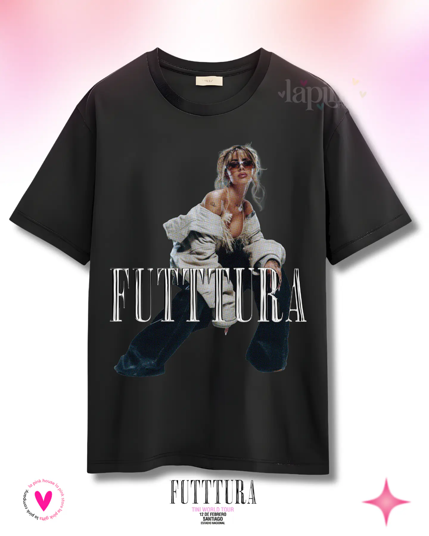 Camiseta TINI Futttura Tour– Edición Santiago 12 Febrero 2026 – Merch Exclusiva 1