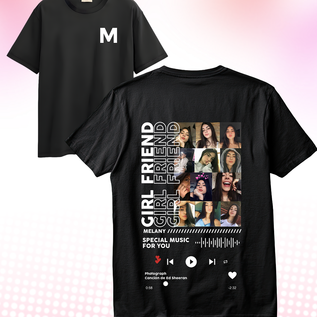 Poleras Personalizadas de San Valentín 2026 | Regalos Únicos para Parejas Girlfriend6 1