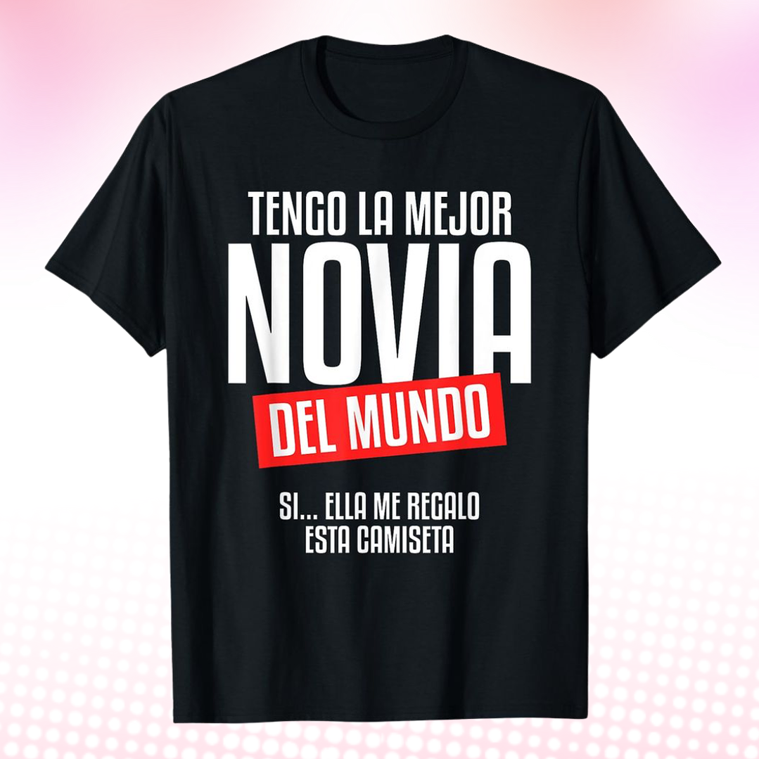 Poleras Personalizadas de San Valentín 2026 | Regalos Únicos para Parejas Tengo la mejor novia del mundo 1