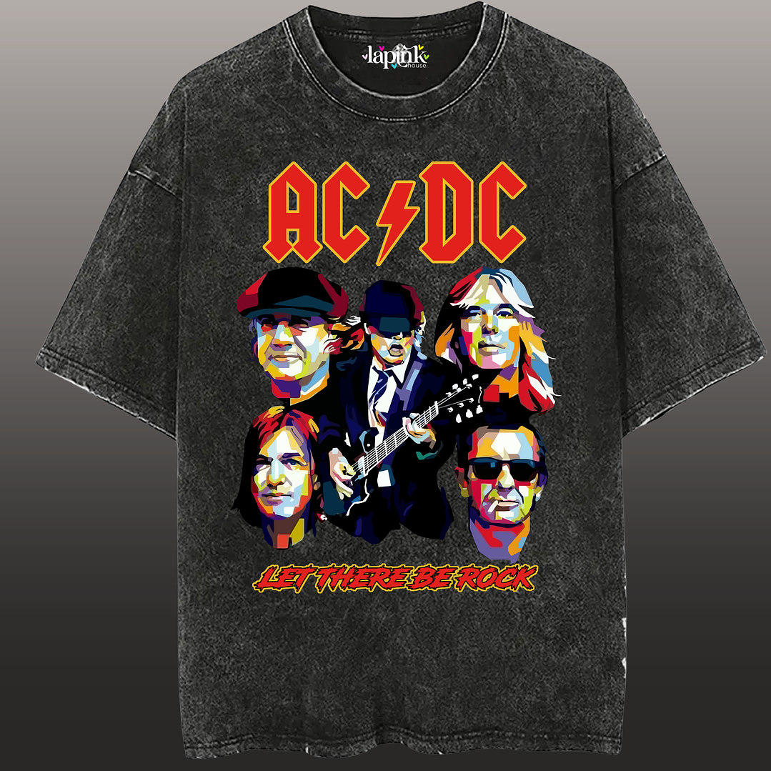 Polera Concierto AC/DC Chile 2026 Acid Wash – Edición Especial Rock 1 1