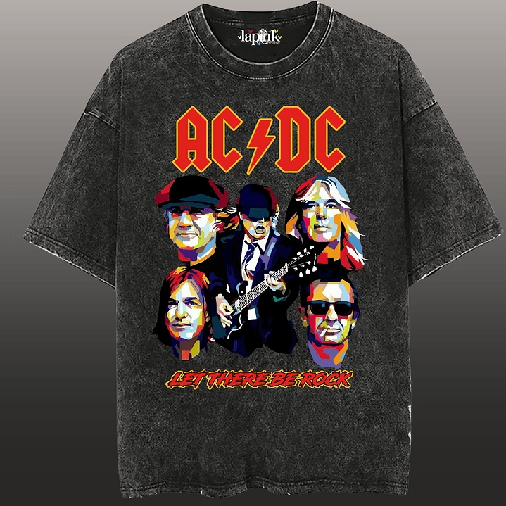 Polera Concierto AC/DC Chile 2026 Acid Wash – Edición Especial Rock 1 1