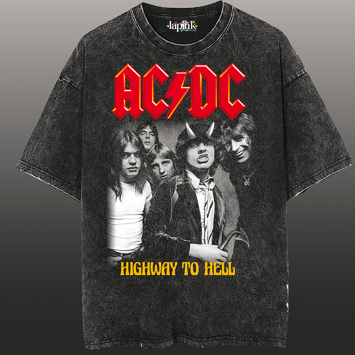 Polera Concierto AC/DC Chile 2026 Acid Wash– Edición Especial Rock 3 4