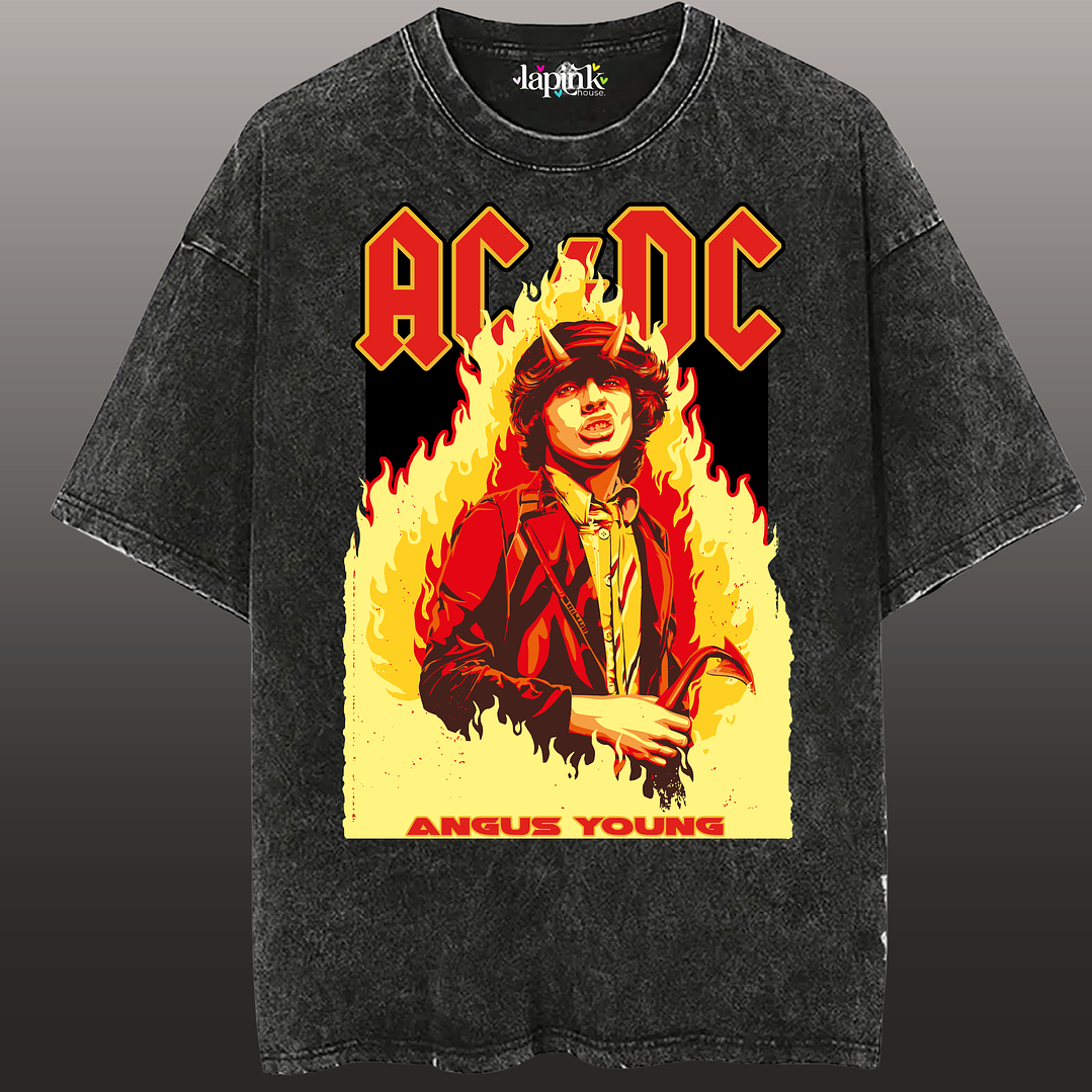 Polera Concierto AC/DC Chile 2026 Acid Wash– Edición Especial Rock 4 1