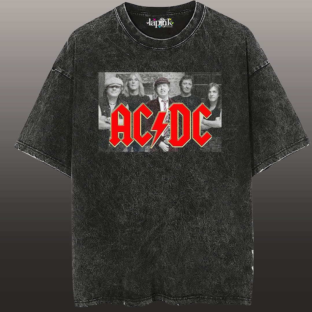 Polera Concierto AC/DC Chile 2026– Edición Especial Rock Acid Wash 5 1