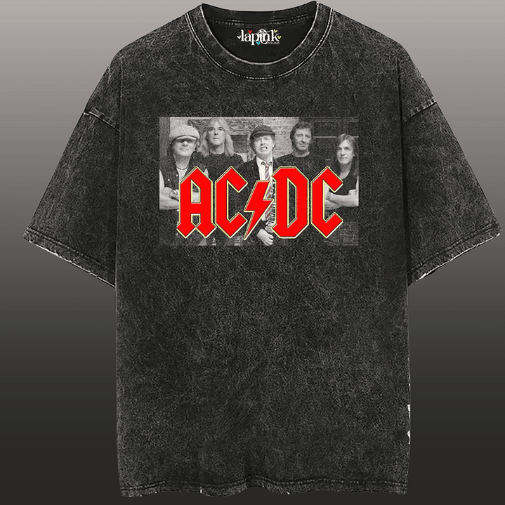 Polera Concierto AC/DC Chile 2026– Edición Especial Rock Acid Wash 5 1