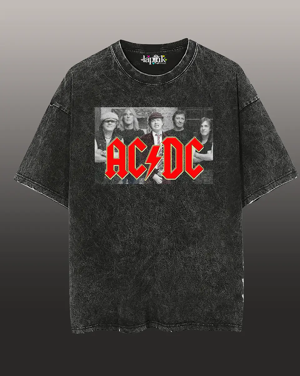 Polera Concierto AC/DC Chile 2026– Edición Especial Rock Acid Wash 5 1