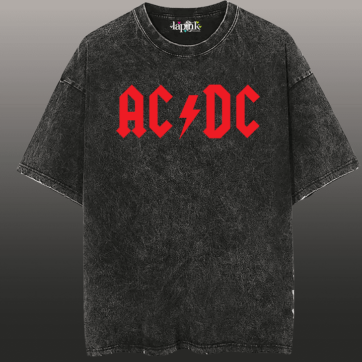 Polera Concierto AC/DC Chile 2026– Edición Especial Rock 6 Acid Wash 1