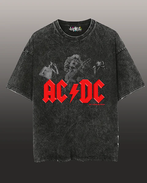 Polera Concierto AC/DC Chile 2026 Acid Wash Edición Especial Rock 9