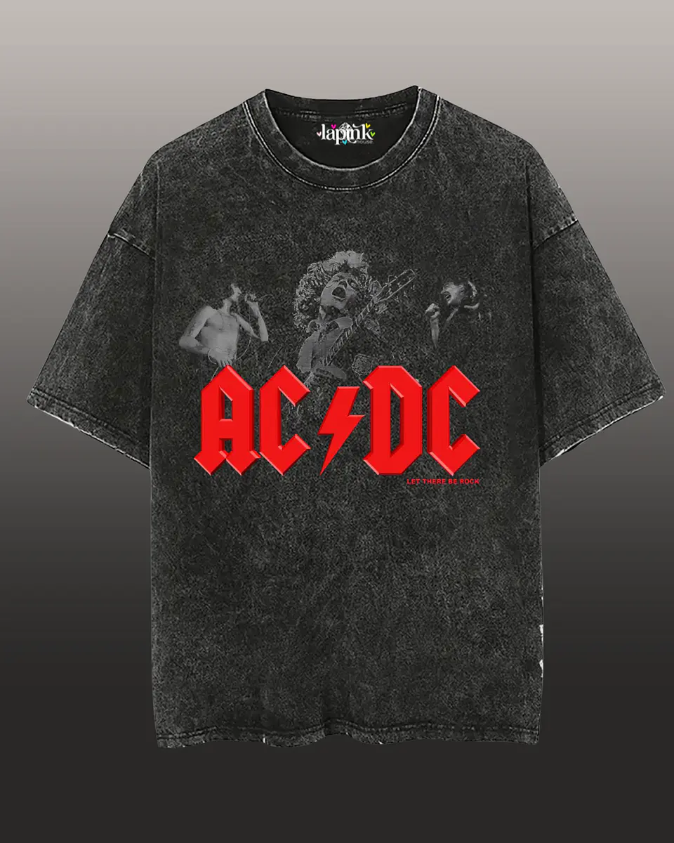 Polera Concierto AC/DC Chile 2026 Acid Wash Edición Especial Rock 9 1