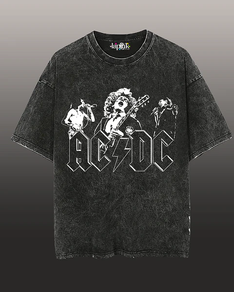 Polera Concierto AC/DC Chile 2026 Acid Wash Edición Especial Rock 10