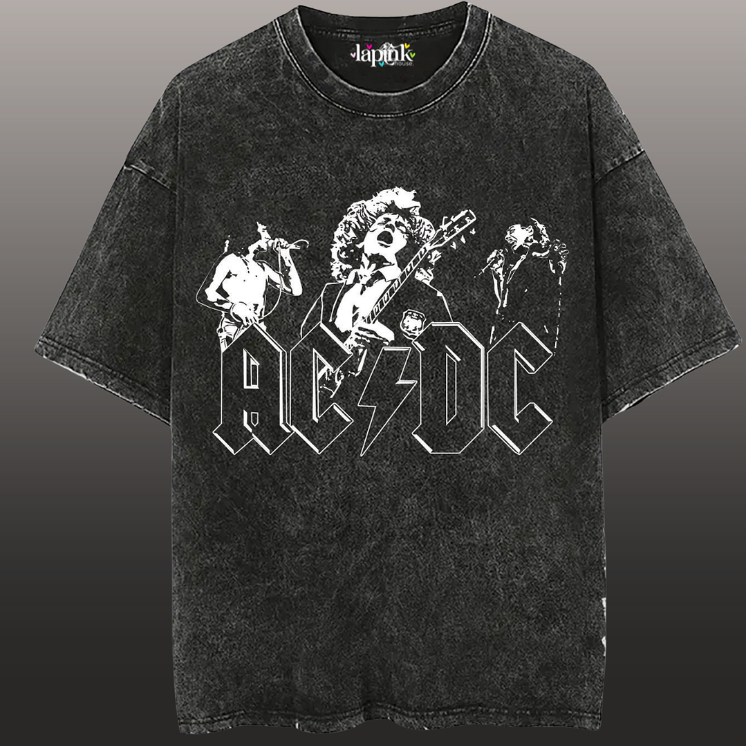 Polera Concierto AC/DC Chile 2026 Acid Wash Edición Especial Rock 10 1