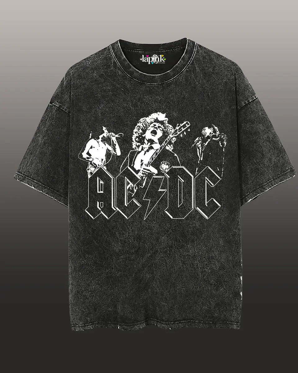 Polera Concierto AC/DC Chile 2026 Acid Wash Edición Especial Rock 10 1