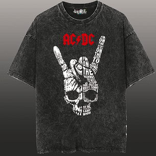 Polera Concierto AC/DC Chile 2026 Acid Wash Edición Especial Rock 13
