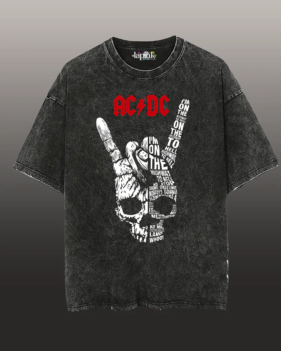 Polera Concierto AC/DC Chile 2026 Acid Wash Edición Especial Rock 13 1