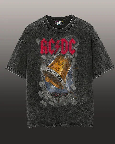 Polera Concierto AC/DC Chile 2026 Acid Wash Edición Especial Rock 7 
