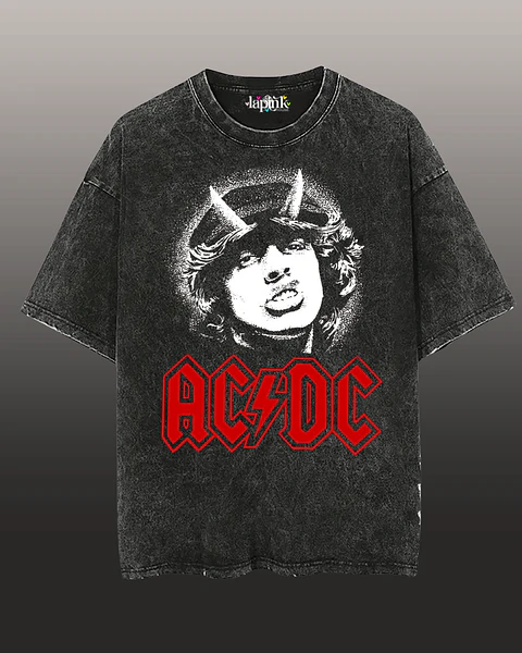 Polera Concierto AC/DC Chile 2026 Acid Wash Edición Especial Rock 14