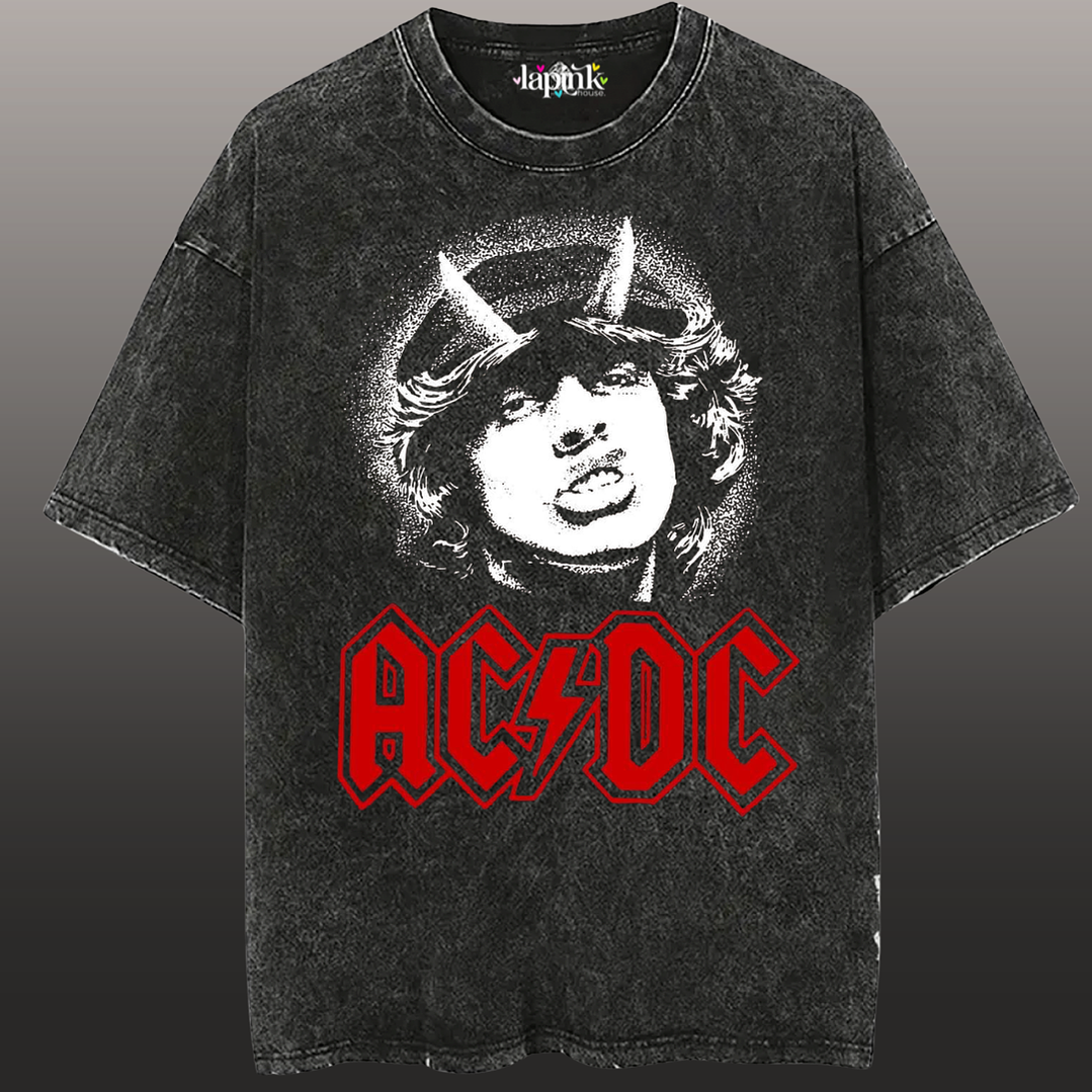 Polera Concierto AC/DC Chile 2026 Acid Wash Edición Especial Rock 14 1