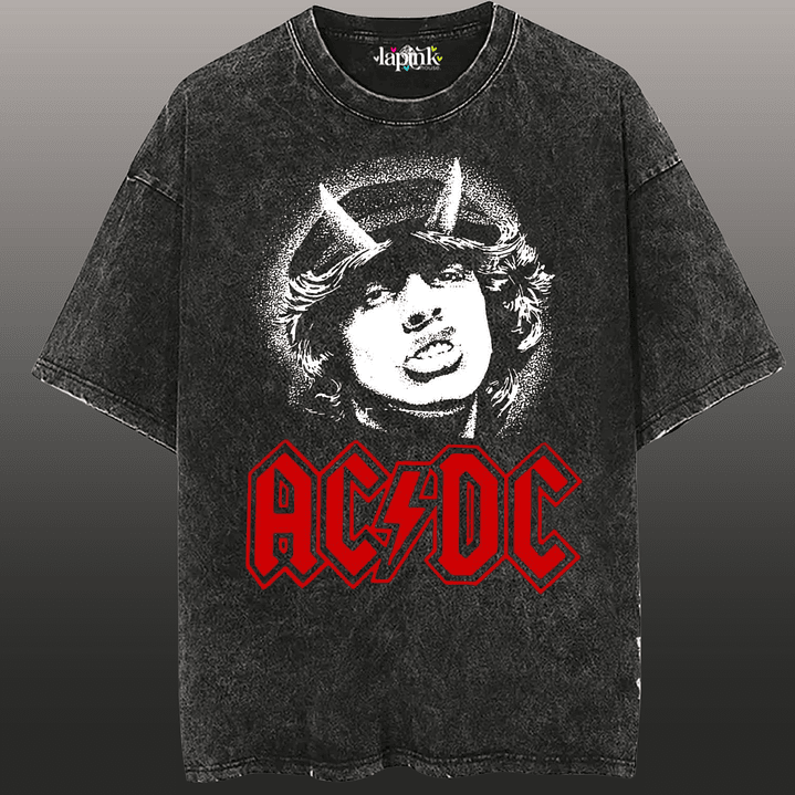 Polera Concierto AC/DC Chile 2026 Acid Wash Edición Especial Rock 14 1
