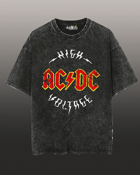 Polera Concierto AC/DC Chile 2026 Acid Wash Edición Especial Rock 15