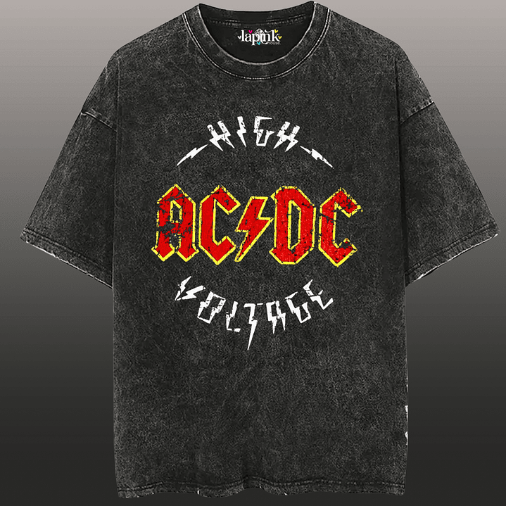 Polera Concierto AC/DC Chile 2026 Acid Wash Edición Especial Rock 15 1