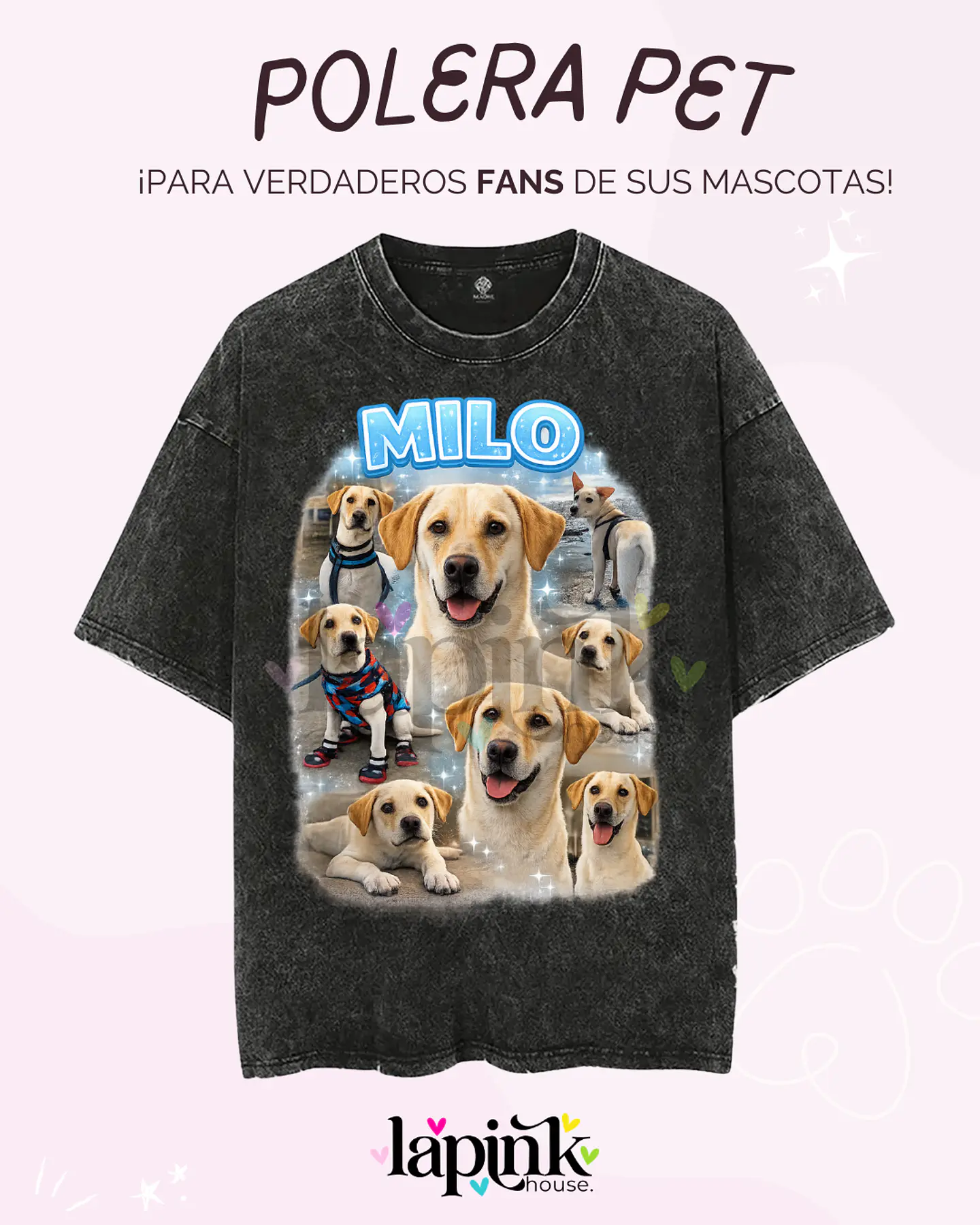 Polera PET Fan de tu mascota personalizada 8