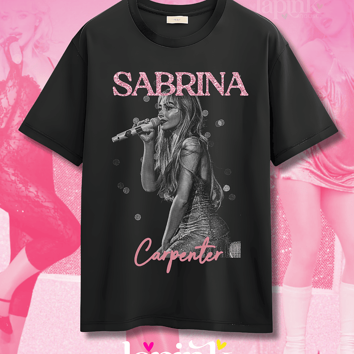 Polera Sabrina Carpenter Diseño Exclusivo 4 Glitter 1