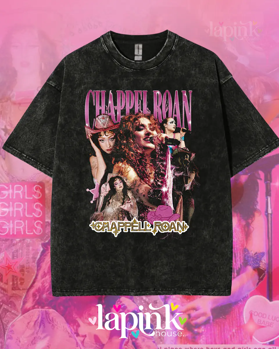 Polera Chappell Roan Lollapalooza Chile 2026 – Diseño Exclusivo Fan Merch Acid Wash 1  1