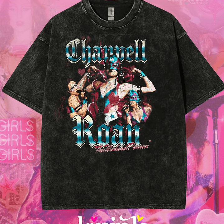Polera Chappell Roan Lollapalooza Chile 2026 – Diseño Exclusivo Fan Merch Acid Wash 2 1