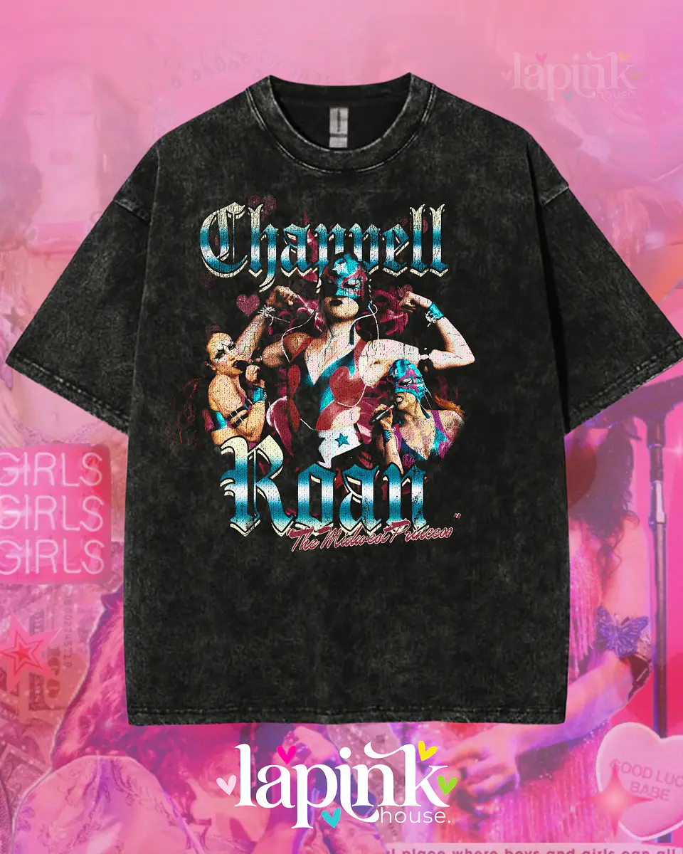 Polera Chappell Roan Lollapalooza Chile 2026 – Diseño Exclusivo Fan Merch Acid Wash 2 1