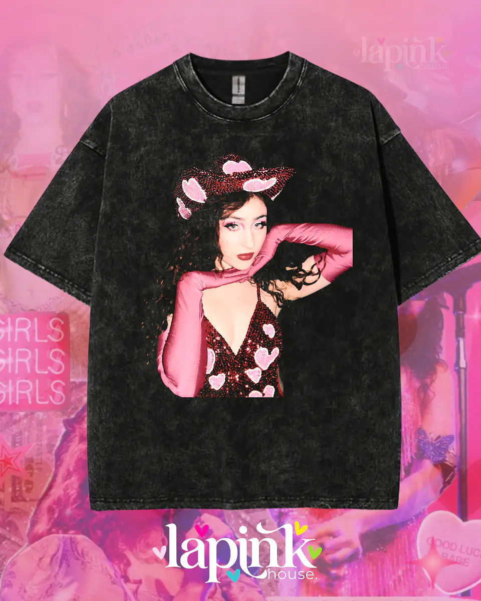 Polera Chappell Roan Lollapalooza Chile 2026 – Diseño Exclusivo Fan Merch Acid Wash 3 1