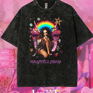 Polera Chappell Roan Lollapalooza Chile 2026 – Diseño Exclusivo Fan Merch Acid Wash 4