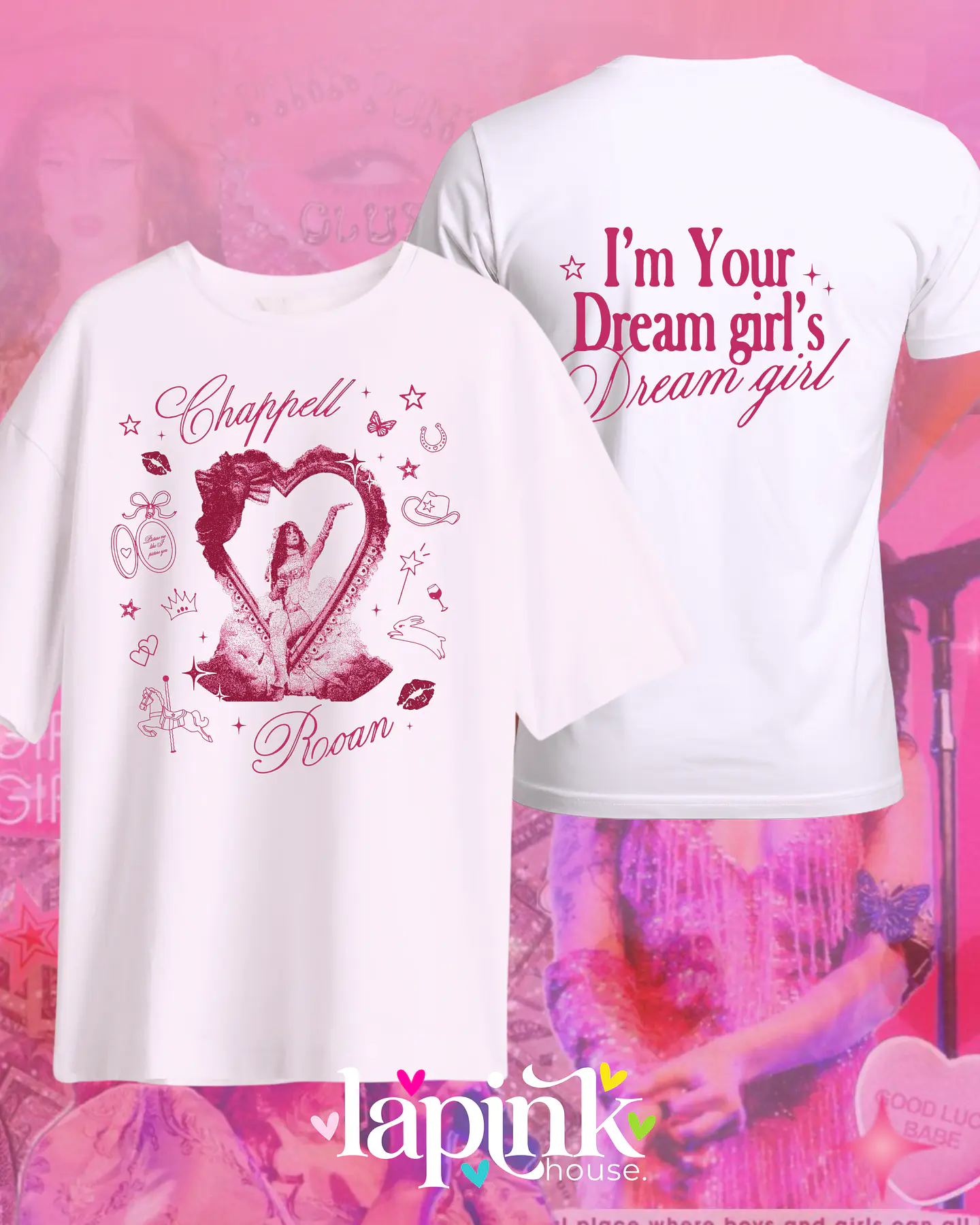 Polera Chappell Roan Lollapalooza Chile 2026 – Diseño Exclusivo Fan Merch 6 Doble Estampado  2