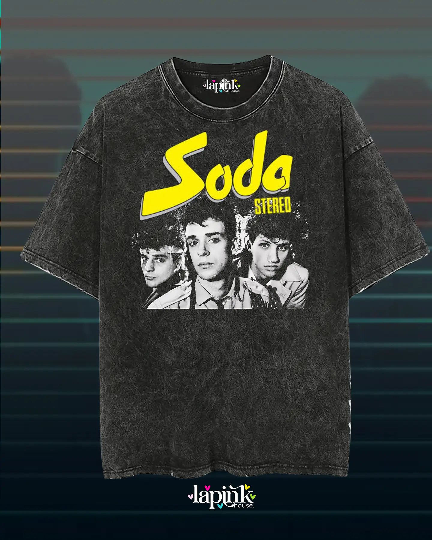 Poleras Soda Stereo - Diseño exclusivo - Concierto Chile 2026 - Edición Limitada 1 Acid Wash 1