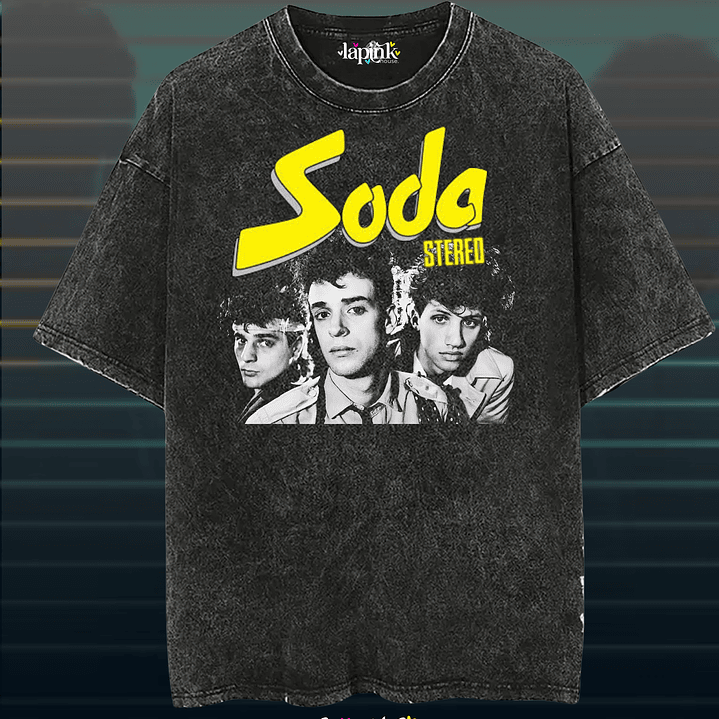 Poleras Soda Stereo - Diseño exclusivo - Concierto Chile 2026 - Edición Limitada 1 Acid Wash 1