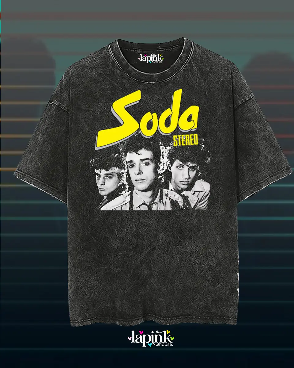 Poleras Soda Stereo - Diseño exclusivo - Concierto Chile 2026 - Edición Limitada 1 Acid Wash 1