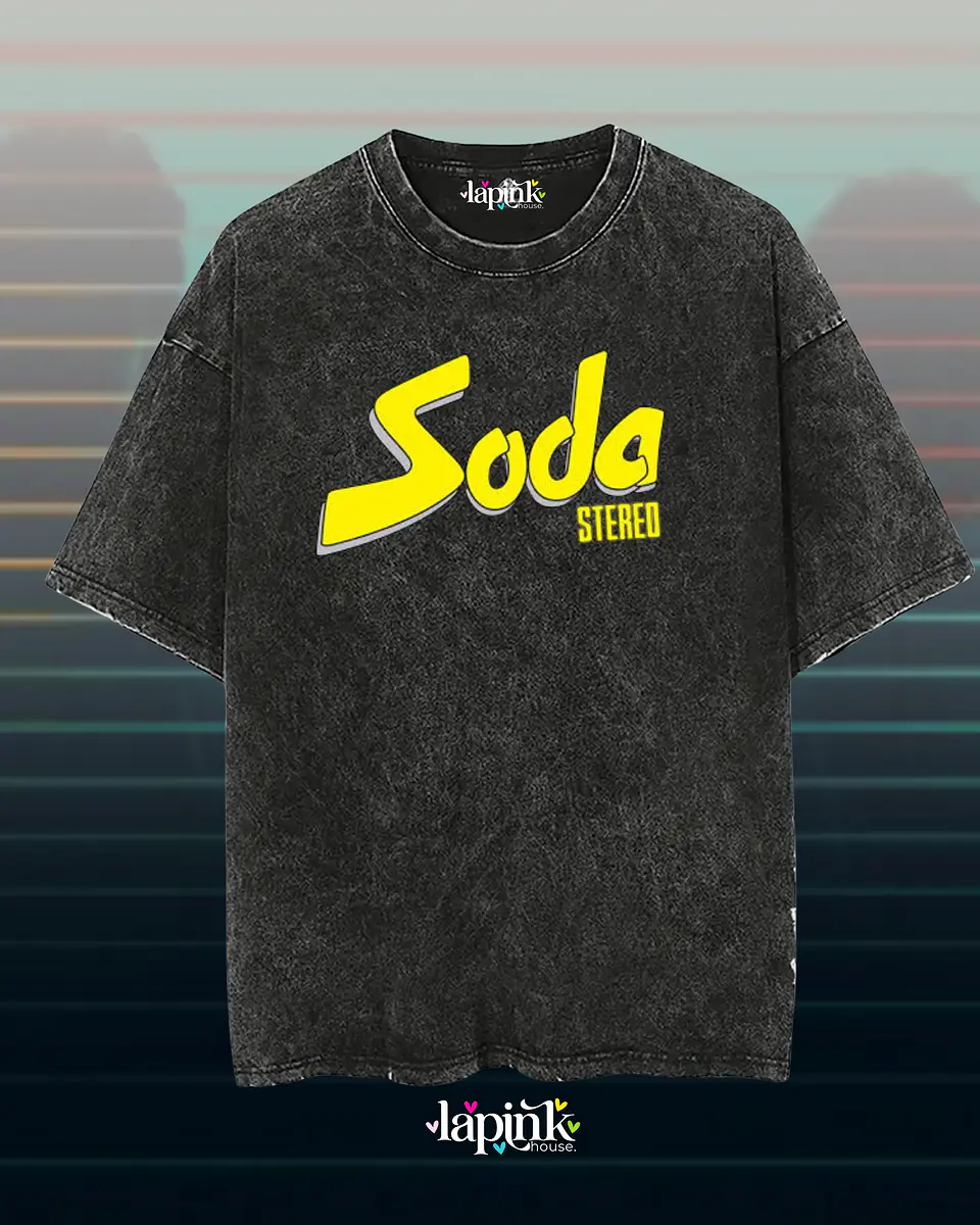 Poleras Soda Stereo - Diseño exclusivo - Concierto Chile 2026 - Edición Limitada 3 Acid Wash 1