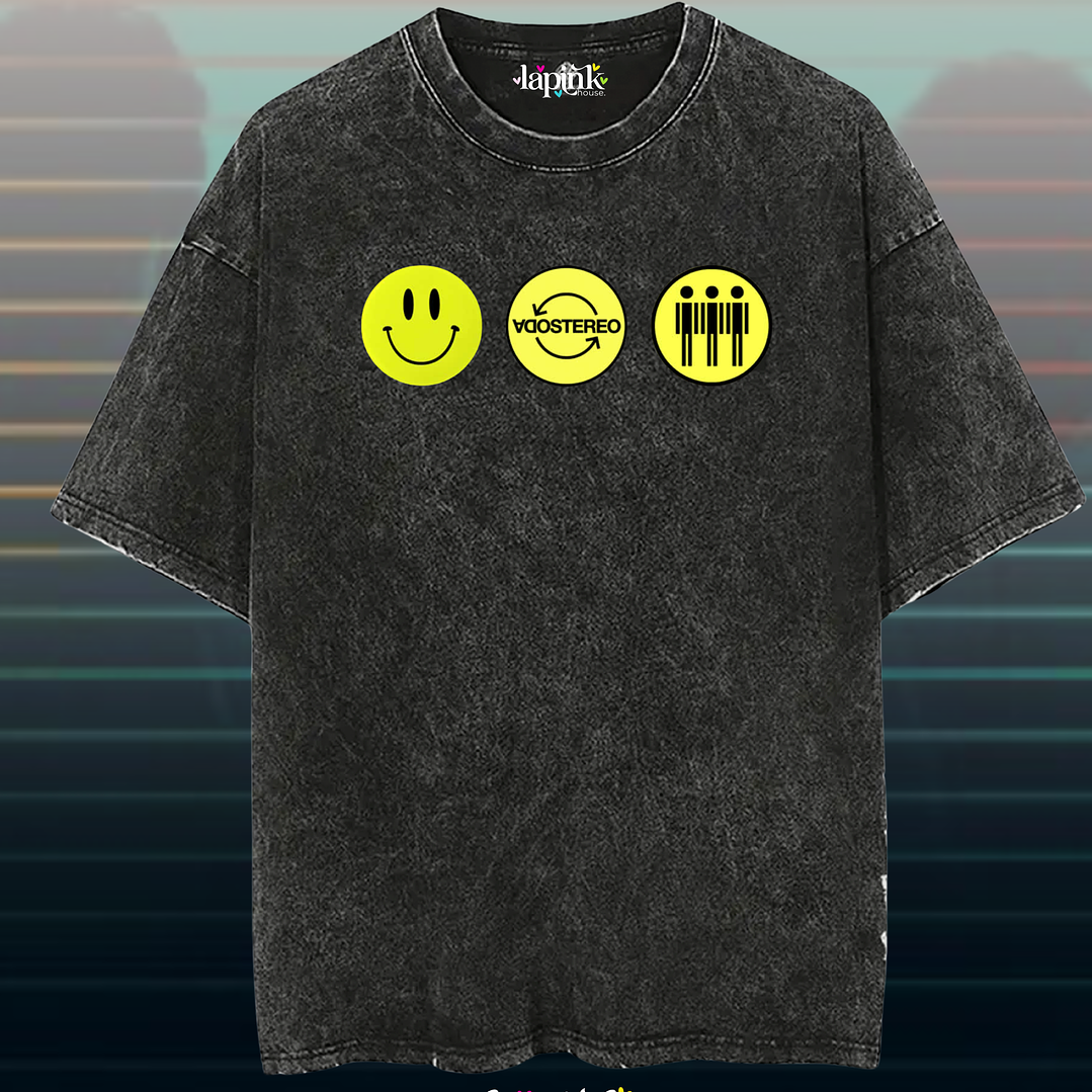 Poleras Soda Stereo - Diseño exclusivo - Concierto Chile 2026 - Edición Limitada 4 Acid Wash 1