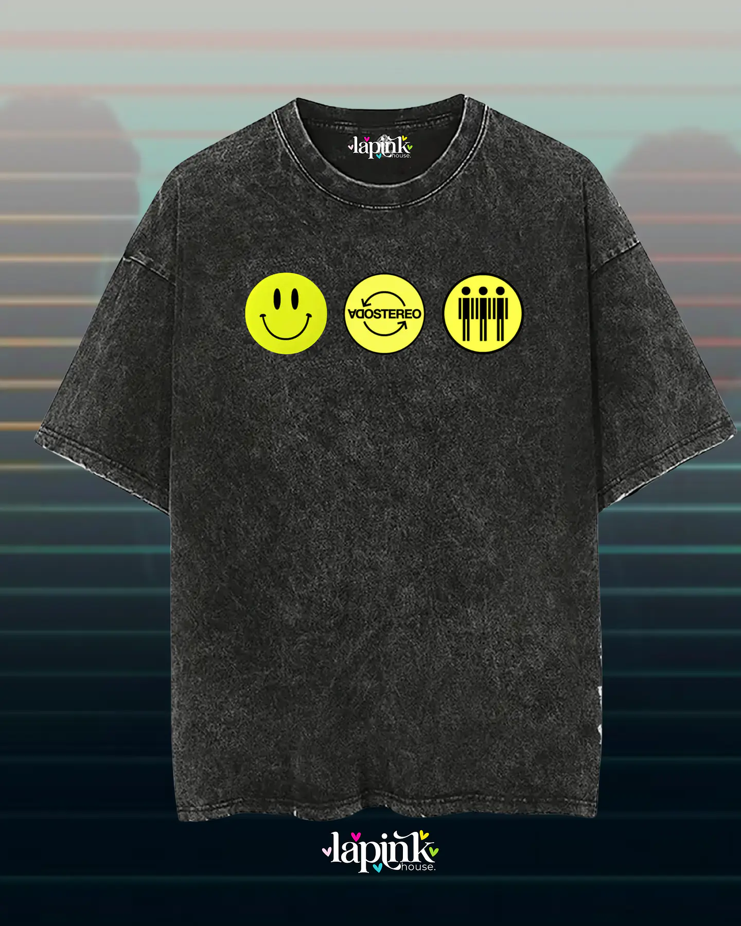 Poleras Soda Stereo - Diseño exclusivo - Concierto Chile 2026 - Edición Limitada 4 Acid Wash 1