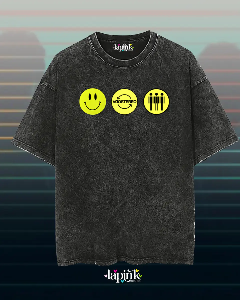 Poleras Soda Stereo - Diseño exclusivo - Concierto Chile 2026 - Edición Limitada 4 Acid Wash 1