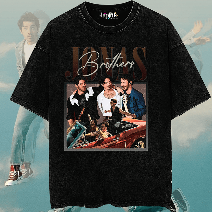 Polera Jonas Brothers - Diseño Exclusivo 1 Acid Wash 1