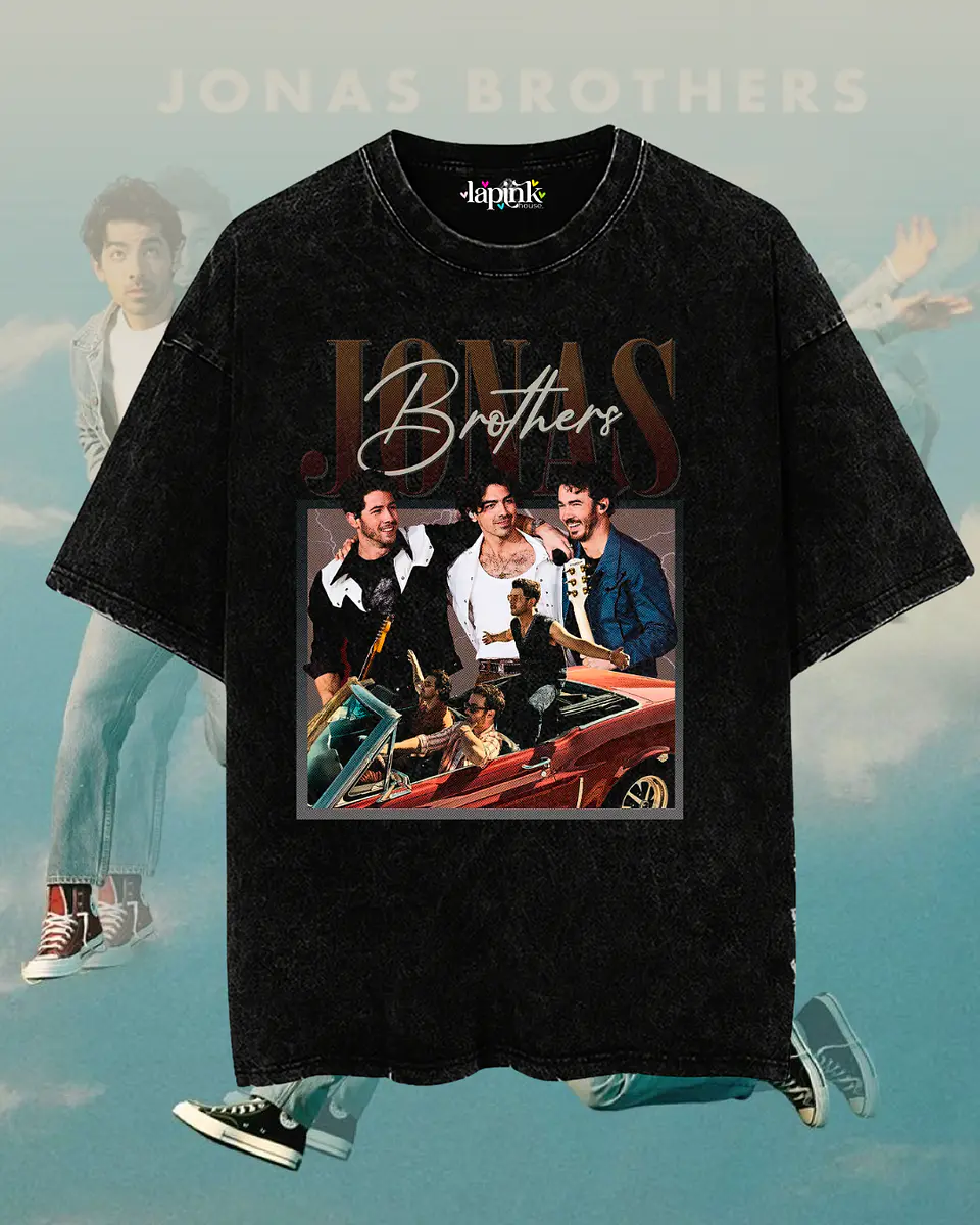 Polera Jonas Brothers - Diseño Exclusivo 1 Acid Wash 1