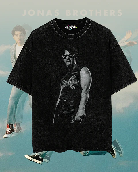 Polera Jonas Brothers Joe Jonas - Diseño Exclusivo 2 Acid Wash